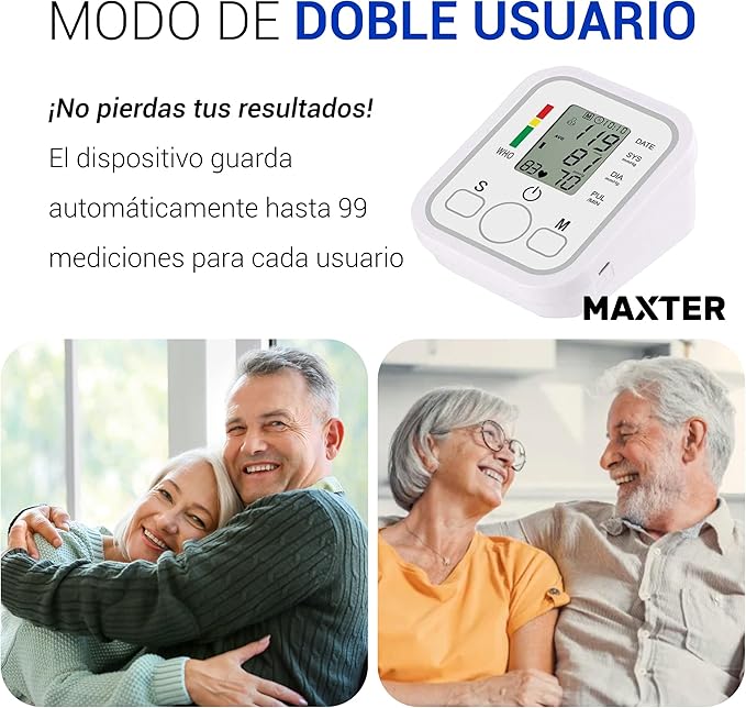 Medidor de presión con altavoz y memoria