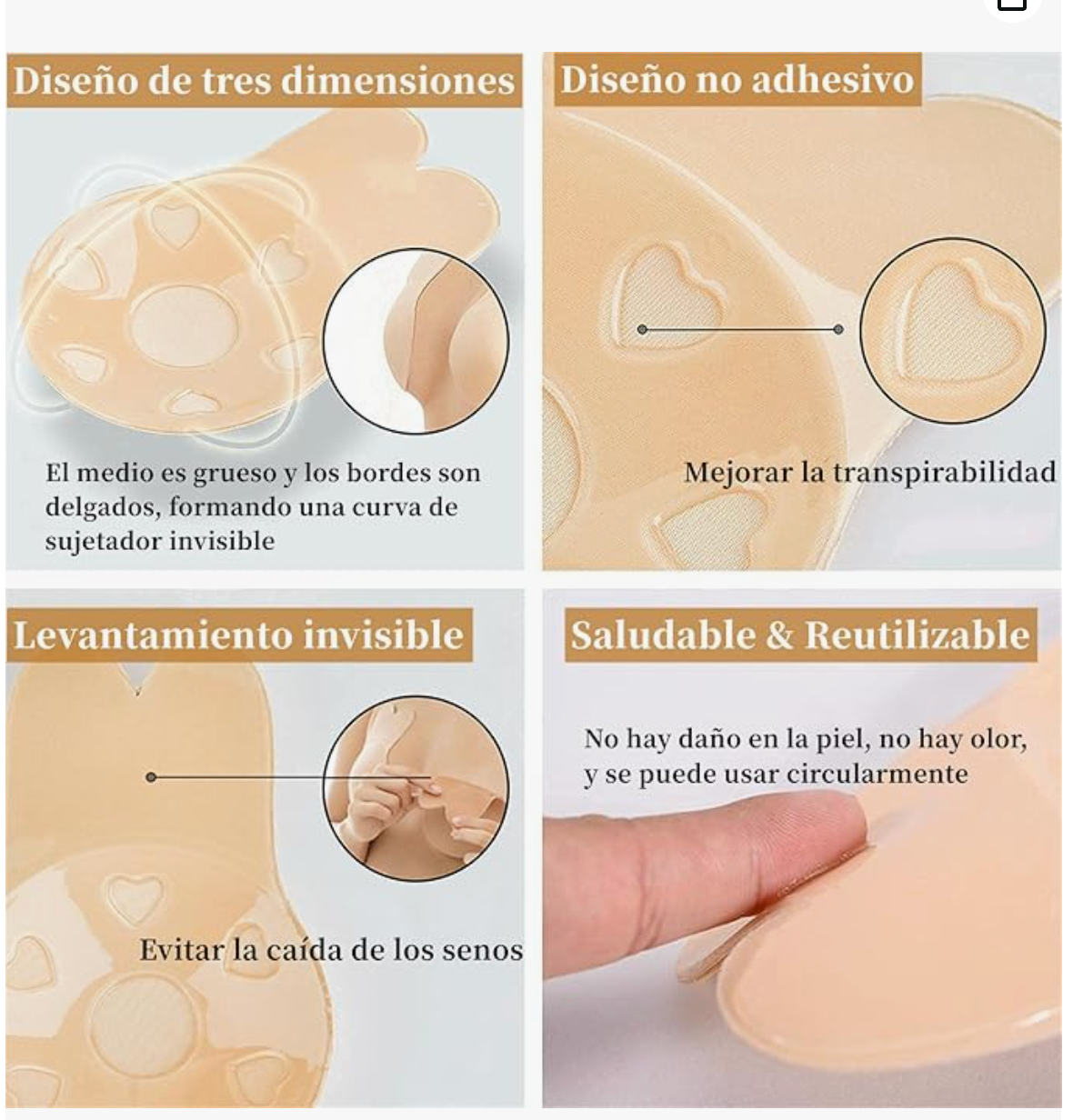 Sujetador Adhesivo