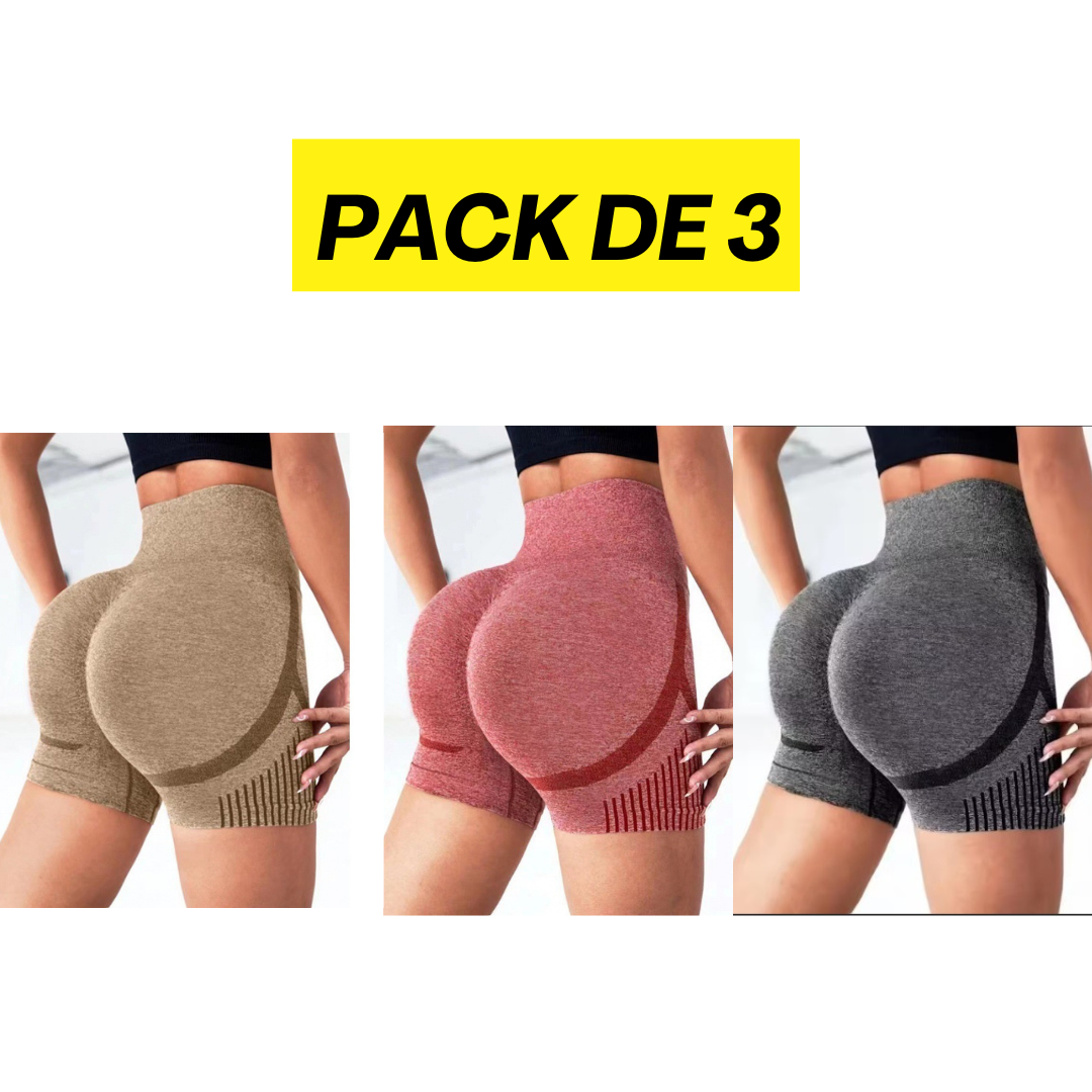 Pack (3) short fitness