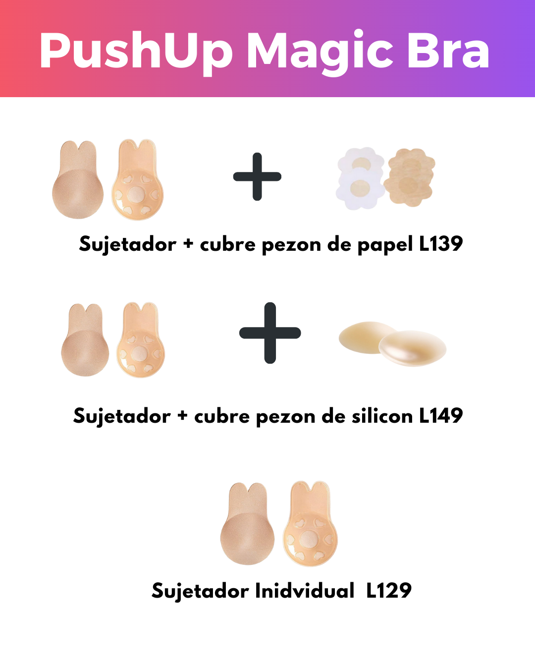 Sujetador Adhesivo