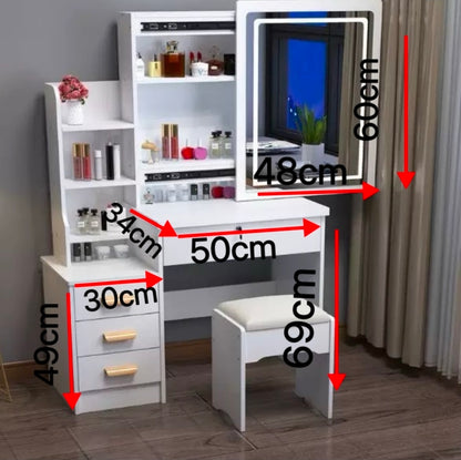 Tocador Moderno con Luz LED – Elegancia, Orden y Funcionalidad