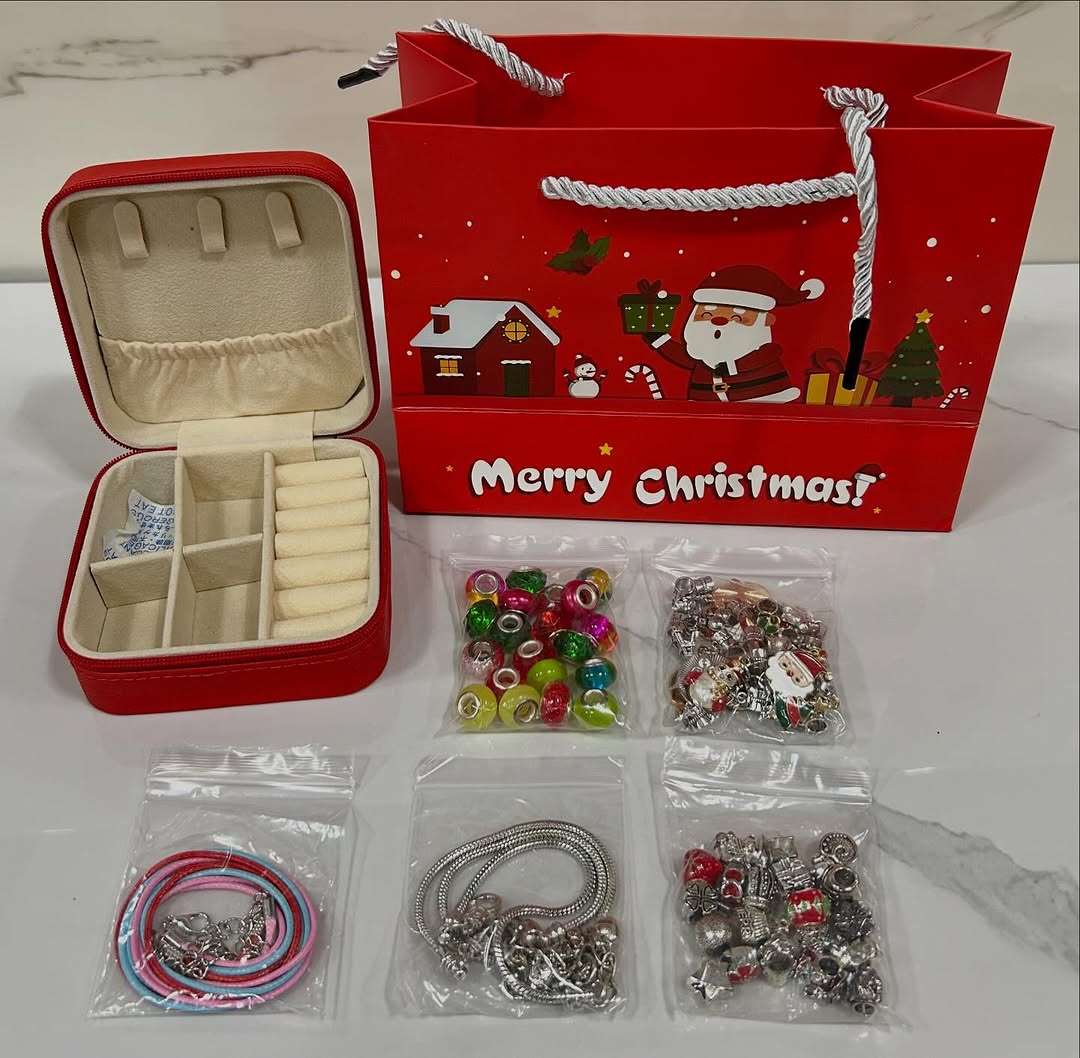 Pulseras navideñas Kit Joyero + 3 pulseras