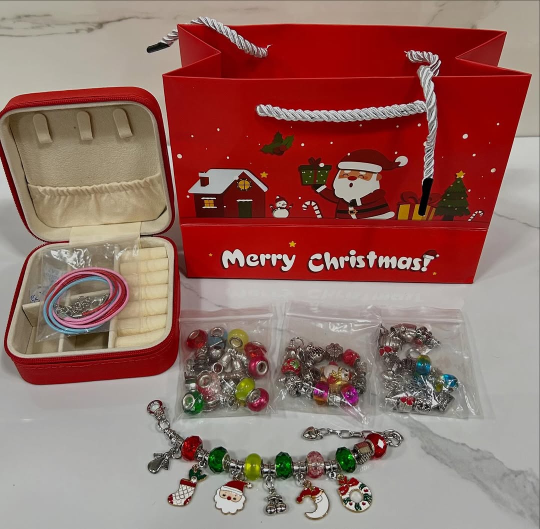 Pulseras navideñas Kit Joyero + 3 pulseras