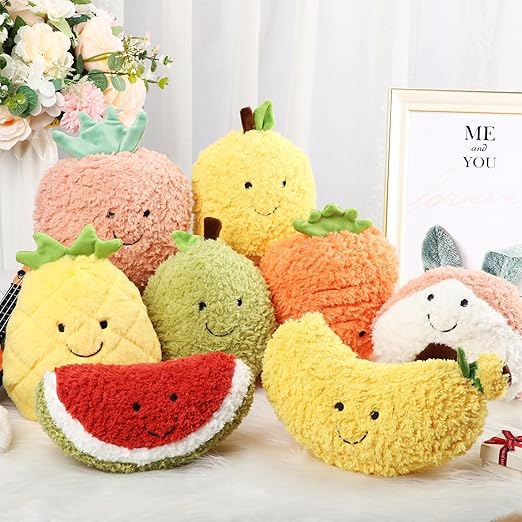 Mini peluches de frutas