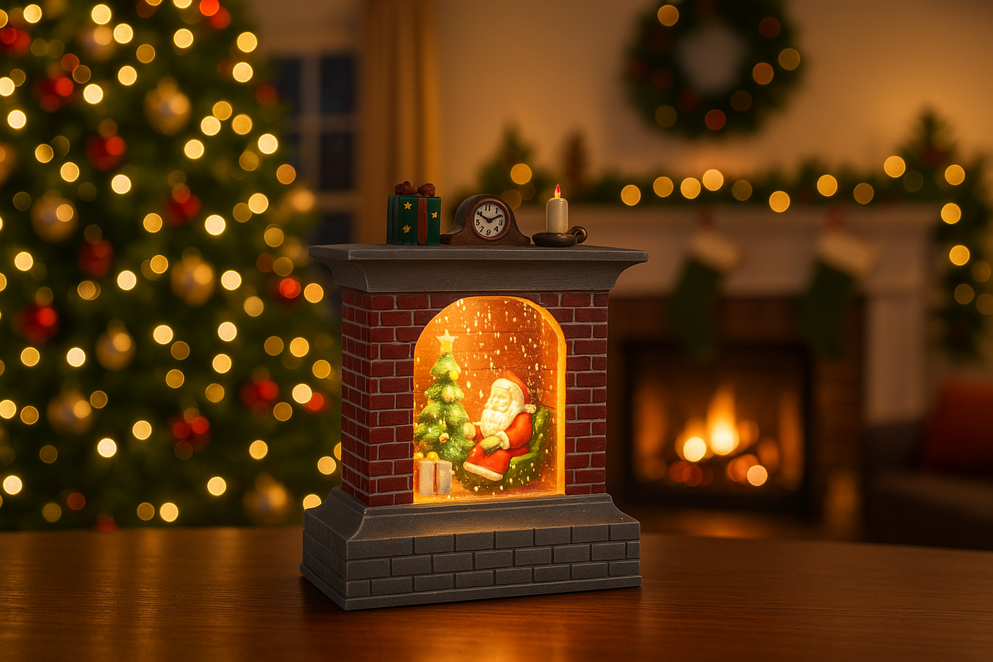 Mini Chimenea Navideña con Luz — Magia y Calidez para tu Hogar 🎅✨