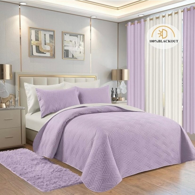 Juego de Cama 12 Piezas con Cortinas BLACKOUT – King/Queen