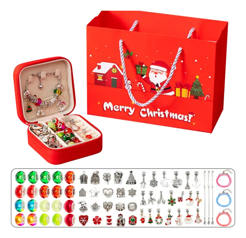 Pulseras navideñas Kit Joyero + 3 pulseras