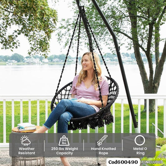 Silla Colgante Resistente – Relájate con Estilo en Interior o Exterior