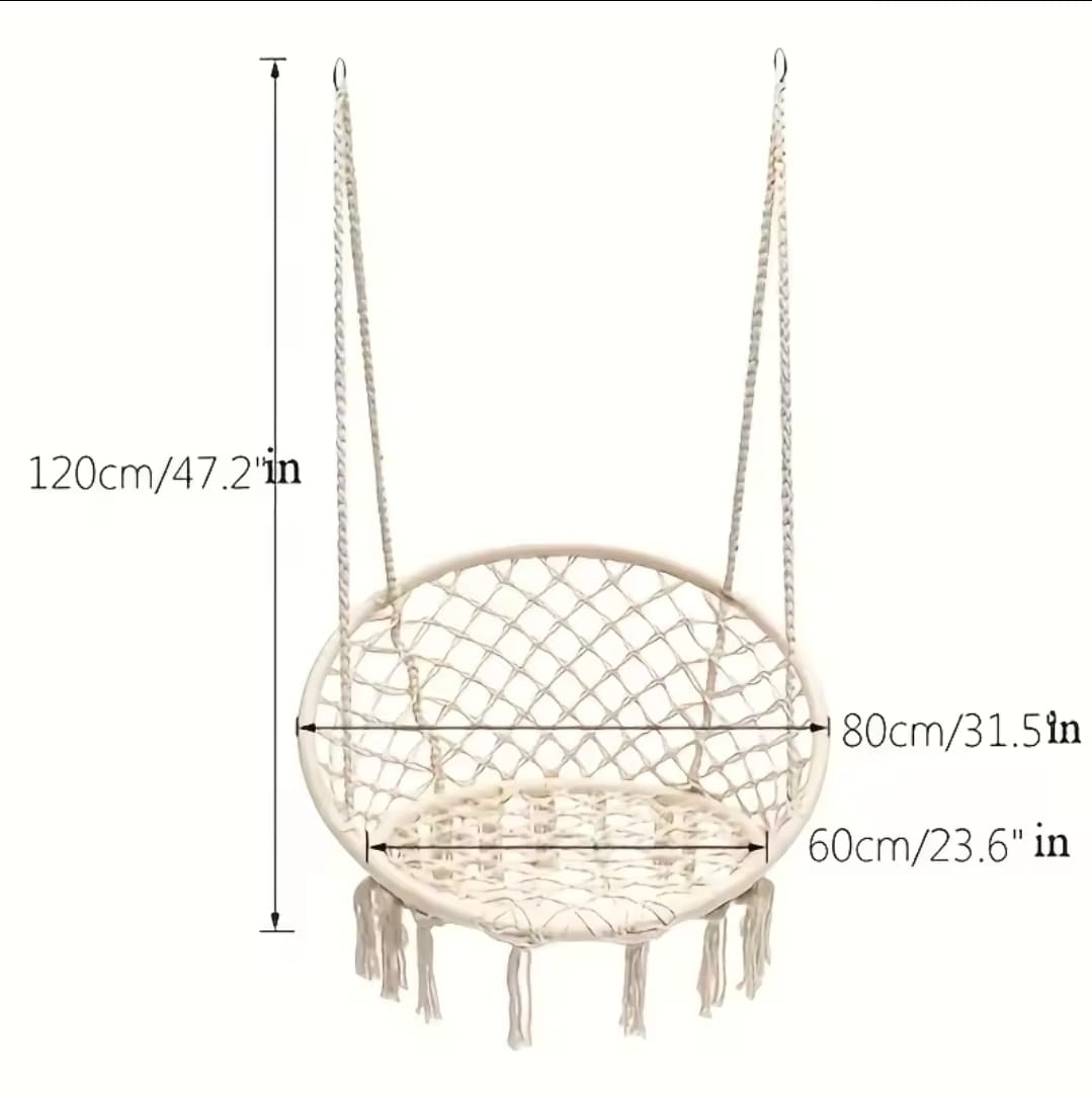 Silla Colgante Resistente – Relájate con Estilo en Interior o Exterior