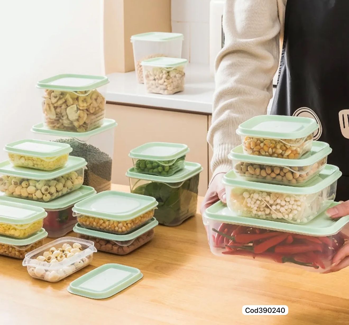 Set de Recipientes para Cocina – Organización Total en tu Hogar (17 Piezas)