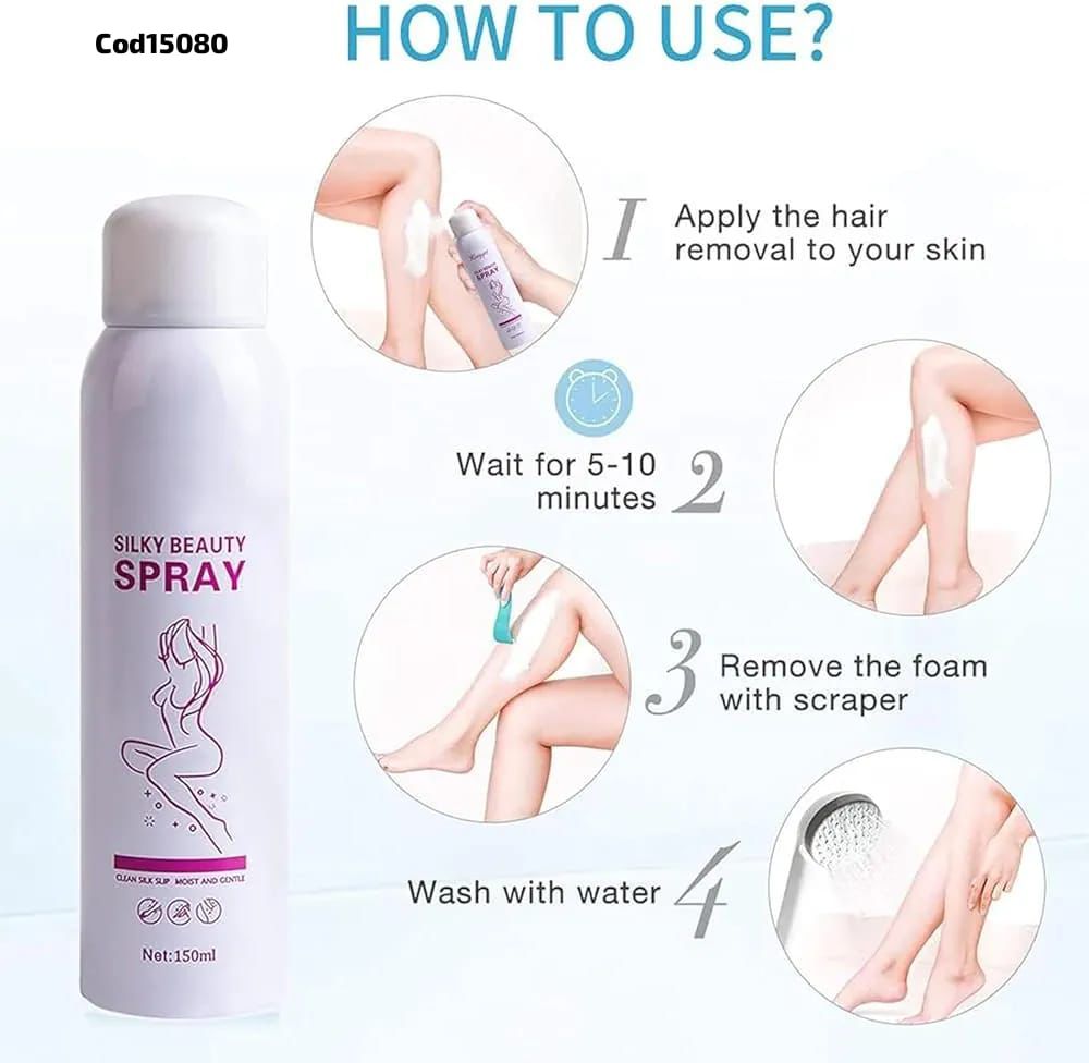 Pack de 2 depiladores en Spray muy practico y facil de usar – Depilación Rápida y Fácil para Todo el Cuerpo