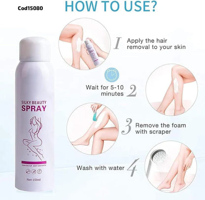 Pack de 2 depiladores en Spray muy practico y facil de usar – Depilación Rápida y Fácil para Todo el Cuerpo