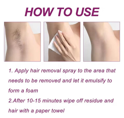 Pack de 2 depiladores en Spray muy practico y facil de usar – Depilación Rápida y Fácil para Todo el Cuerpo