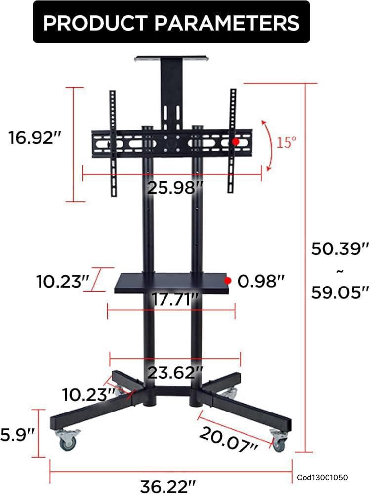 Soporte Móvil para TV – Ajustable y Versátil para tu Televisión