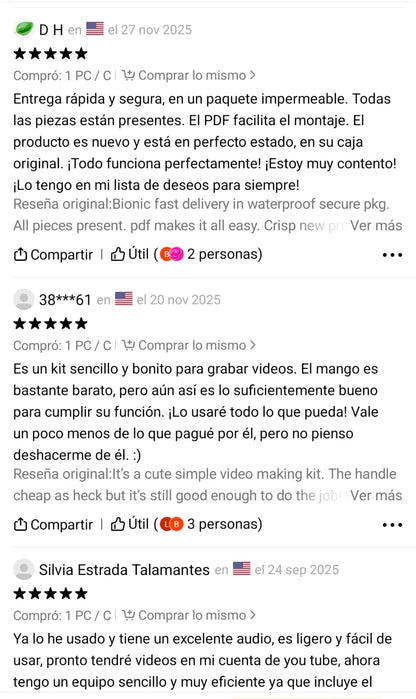 Kit Completo para Vlogs – Todo lo que Necesitas para Crear Contenido en tus redes sociales