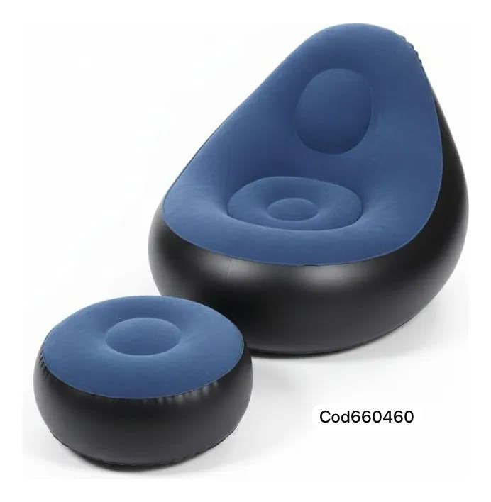 Sillón Inflable con Reposapiés – Relájate Donde Quieras con Máxima Comodidad