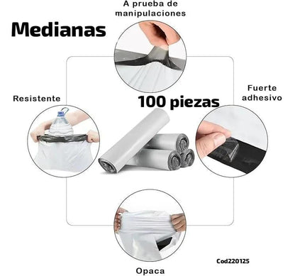 Paquete de 100 bolsas de Empaque Autoadhesivas – Presenta y Protege tus Productos