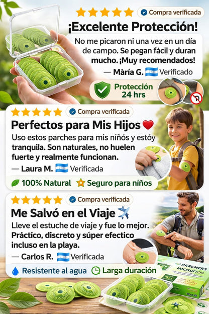 Parches Repelentes de Mosquitos – Protección Natural y Duradera
