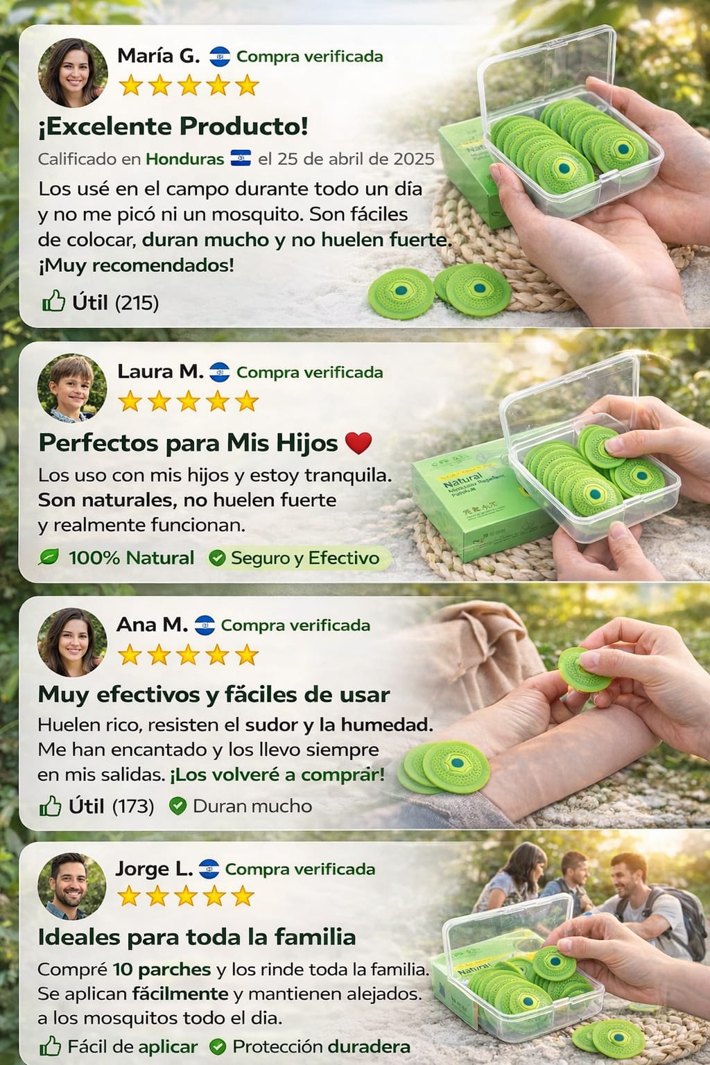 Parches Repelentes de Mosquitos – Protección Natural y Duradera