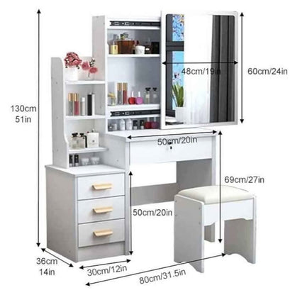 Tocador con Espejo Deslizable