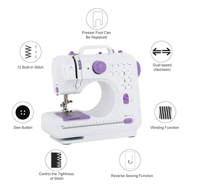 Mini Máquina de Coser Portátil – Ideal para Principiantes, Reparaciones Rápidas y Manualidades