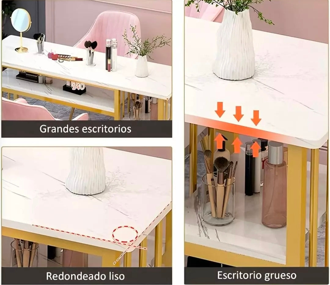 Mesa Profesional de Manicura con 3 Gavetas – Orden, Estilo y Comodidad