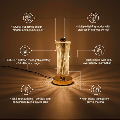 Lámpara de Mesa Recargable – Práctica y Moderna