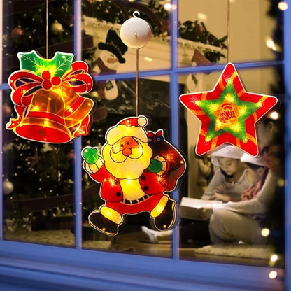 Luces papa noel y estrellas