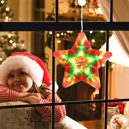 Luces papa noel y estrellas