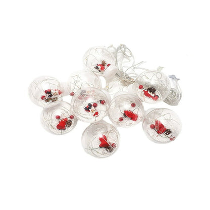 Luces Navideñas Santa 10 esferas