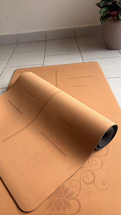 Mat de Yoga de corcho anti deslizante