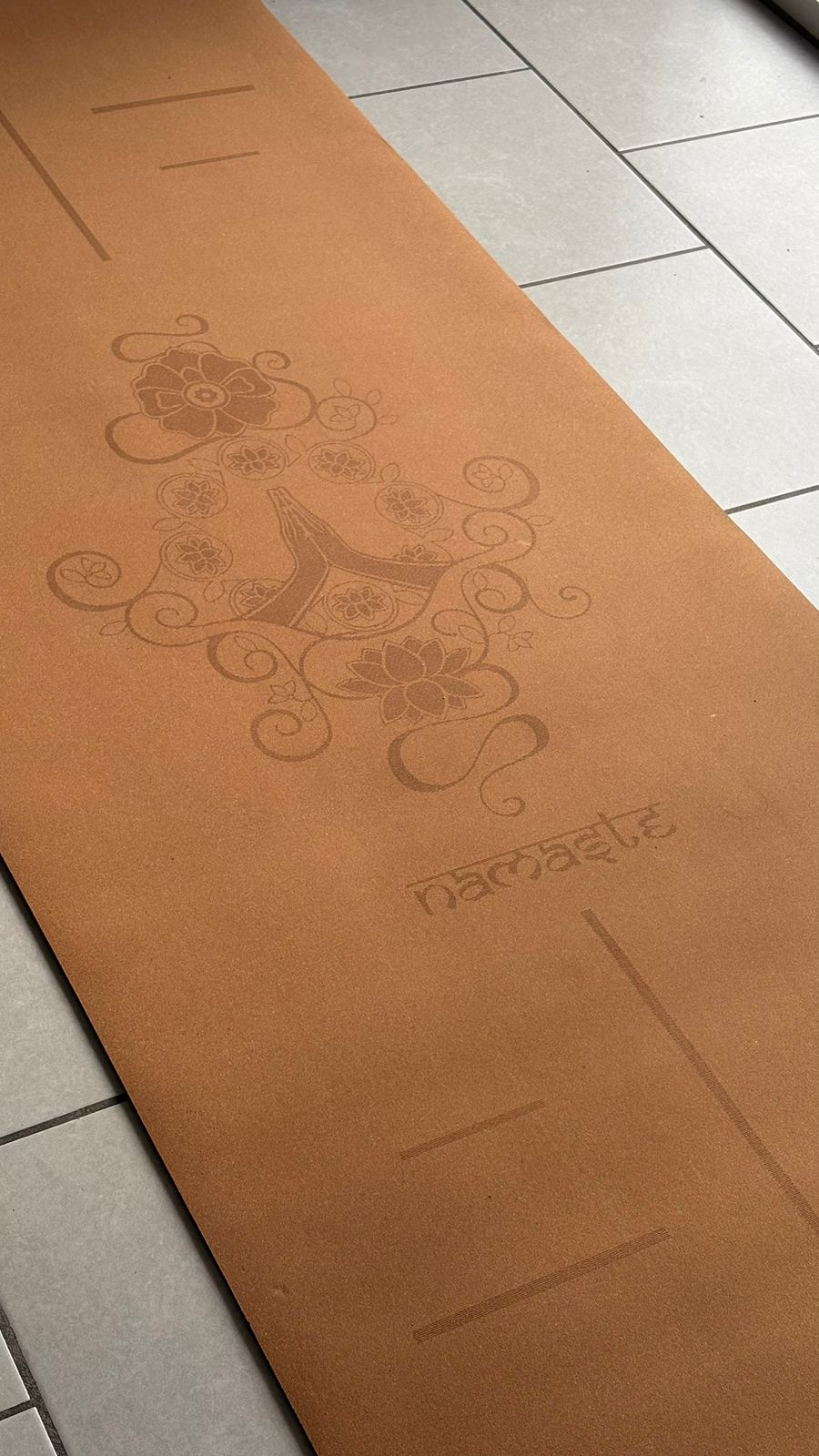 Mat de Yoga de corcho anti deslizante