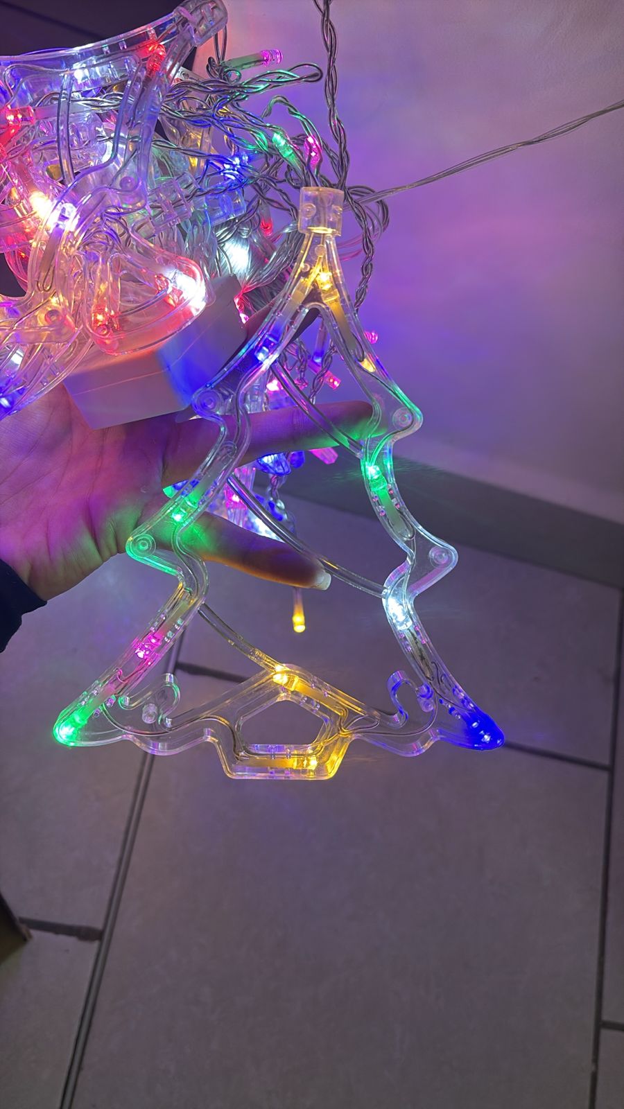Luces led navidad - Reno, estrellas y campana