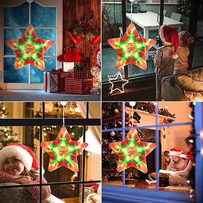 Luces papa noel y estrellas