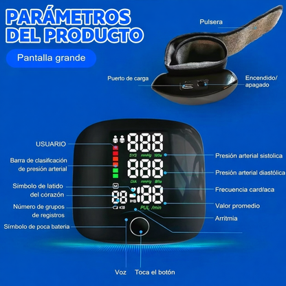 Tensiómetro de Muñeca Digital - monitorea tu presión en casa!