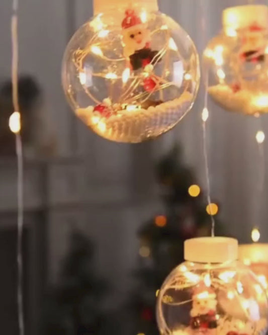 Luces Navideñas Santa 10 esferas